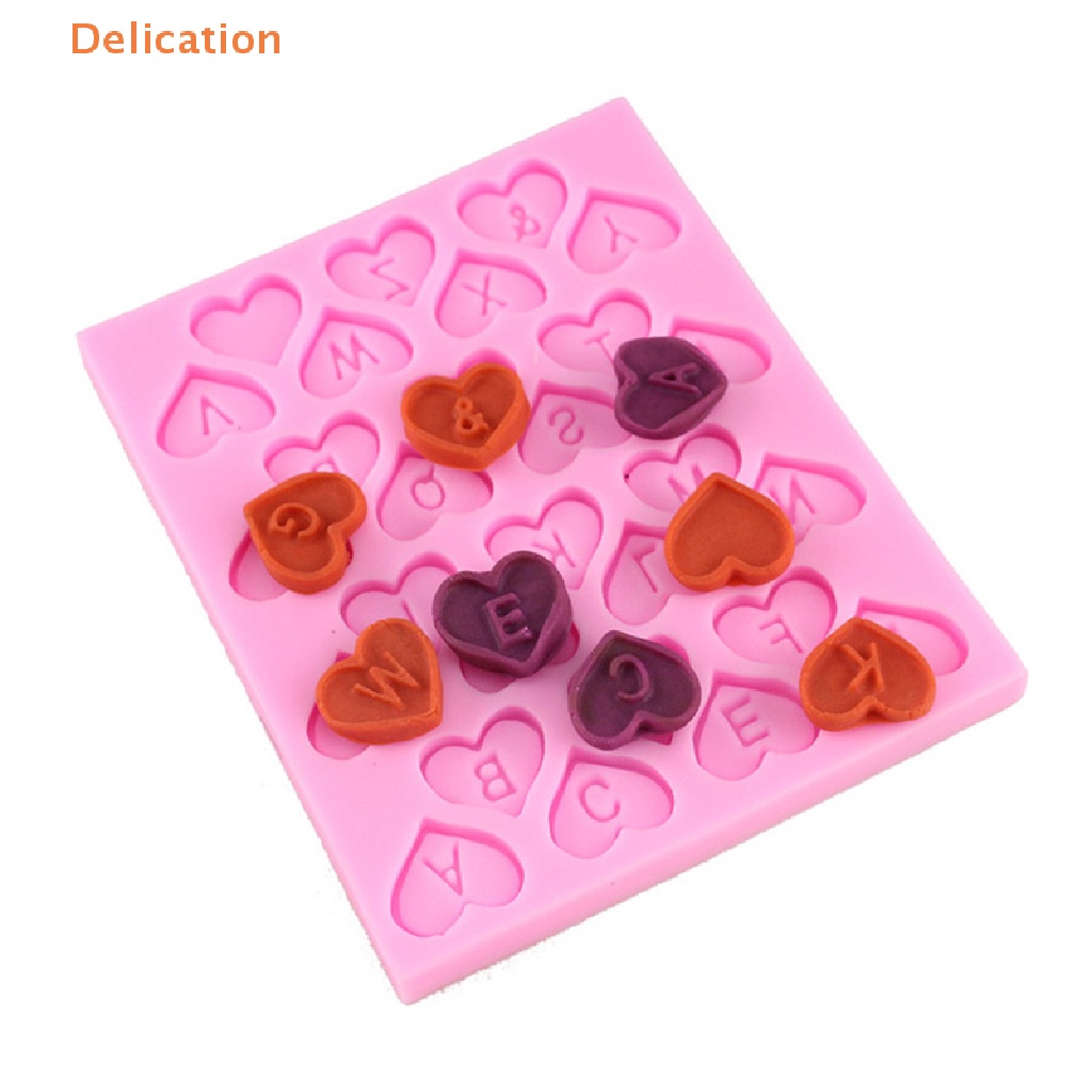 Khuôn Silicone Làm Bánh Hình Trái Tim Và Chữ 3D DIY