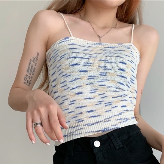 Áo Hai Dây Dáng Ngắn Thời Trang Mùa Hè Hàng Mới Dành Cho Bạn Gái