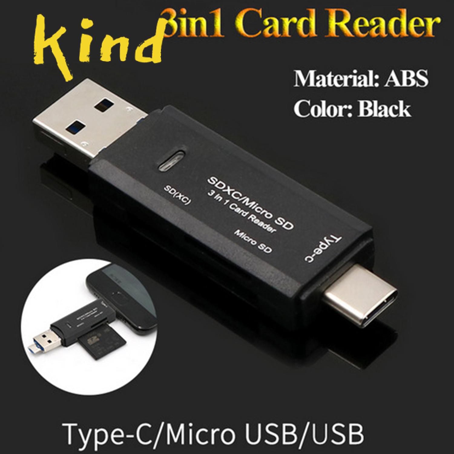 Đầu Đọc Thẻ Nhớ 3 Trong 1 Usb3.1 Usb-C / Type C Sd Tf / Micro Sd | BigBuy360 - bigbuy360.vn