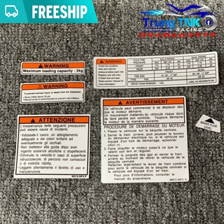Tem thông số sport - tem chú ý sport - xipo