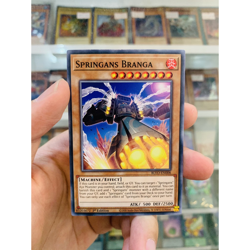 Thẻ Bài YugiOh! Mã BLVO-EN008 - Springans Branga - Common - 1st Edition