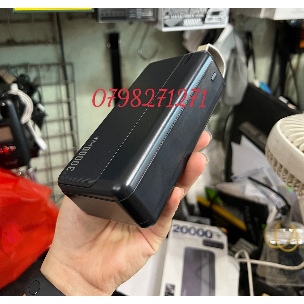 CHÍNH HÃNG  SẠC PIN DỰ PHÒNG TÍCH HỢP MÀN HÌNH LED SẠC NHANH 37W DUNG LƯỢNG 10000 20000 30000 mAH WK 307 / 305 / 317