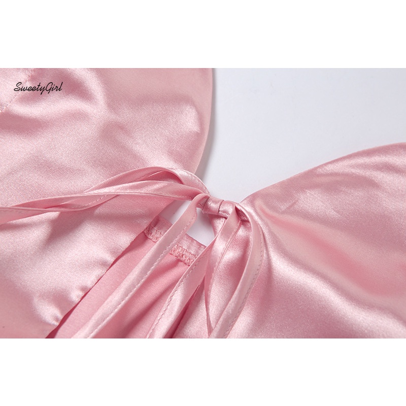 Áo Hai Dây Cổ Chữ V Màu Trơn Thời Trang Cho Nữ