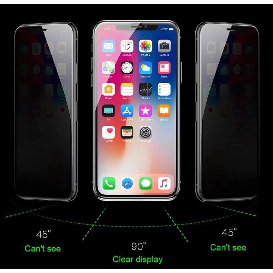 Kính cường lực iphone chống nhìn trộm kingkong 13promax 13 pro 12pro 12promax 11promax 11pro xs max full màn hình WK