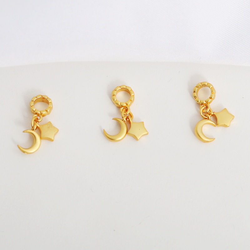 Mặt Dây Chuyền Bằng Đồng Mạ Vàng 18k Hình Ngôi Sao Năm Cánh Nhiều Màu Sắc