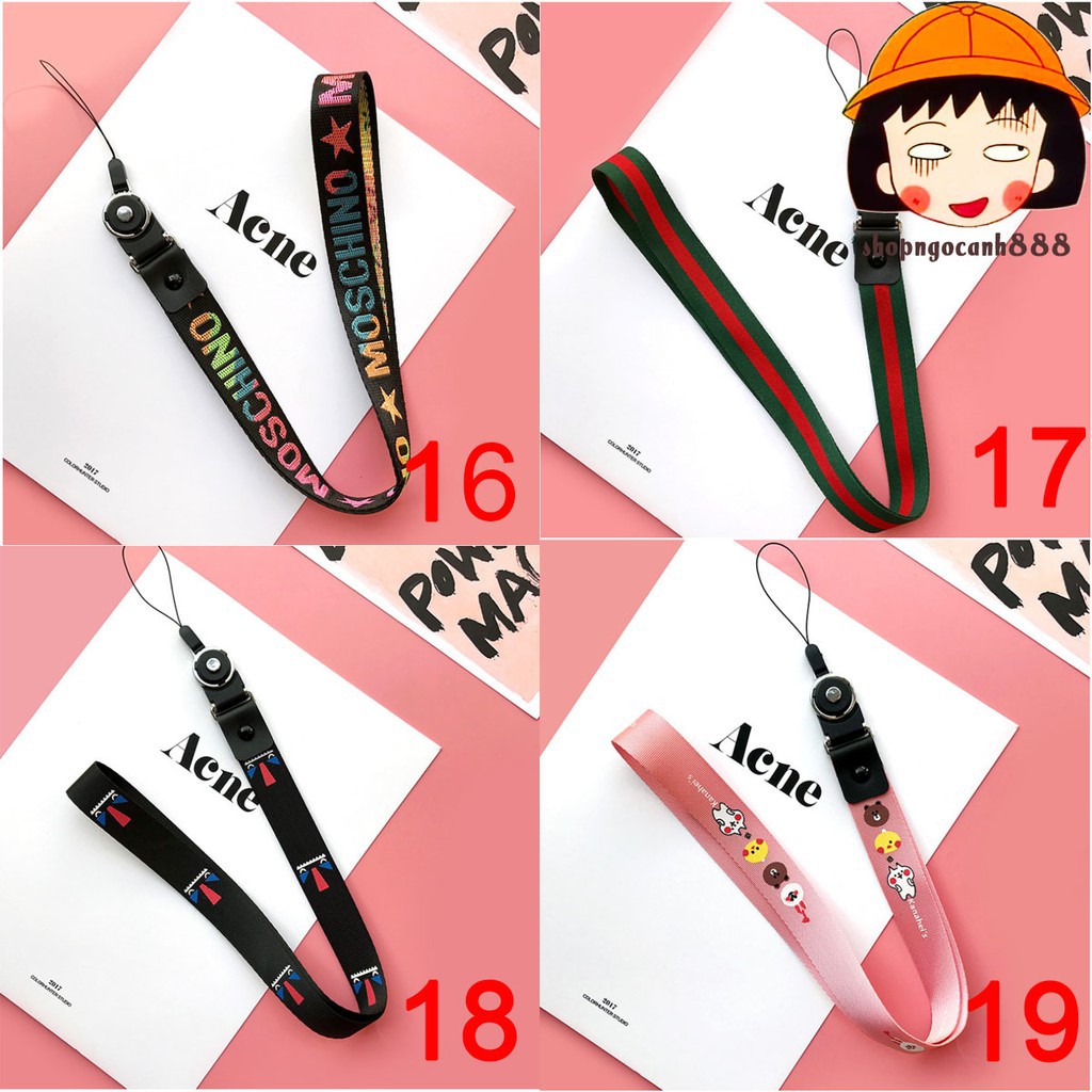 Dây Vải Treo Điện Thoại Và Đeo Thẻ Strap Supreme Hoạt Hình Loại Dài Nam Nữ Đều Dùng Được - Cocobee Shop