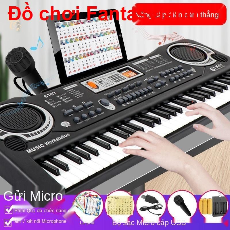 piano điện tử cho trẻ em mới bắt đầu giới thiệu về bé đa chức năng thiết bị âm nhạc 61 phím đồ chơi trai và gái 3 t