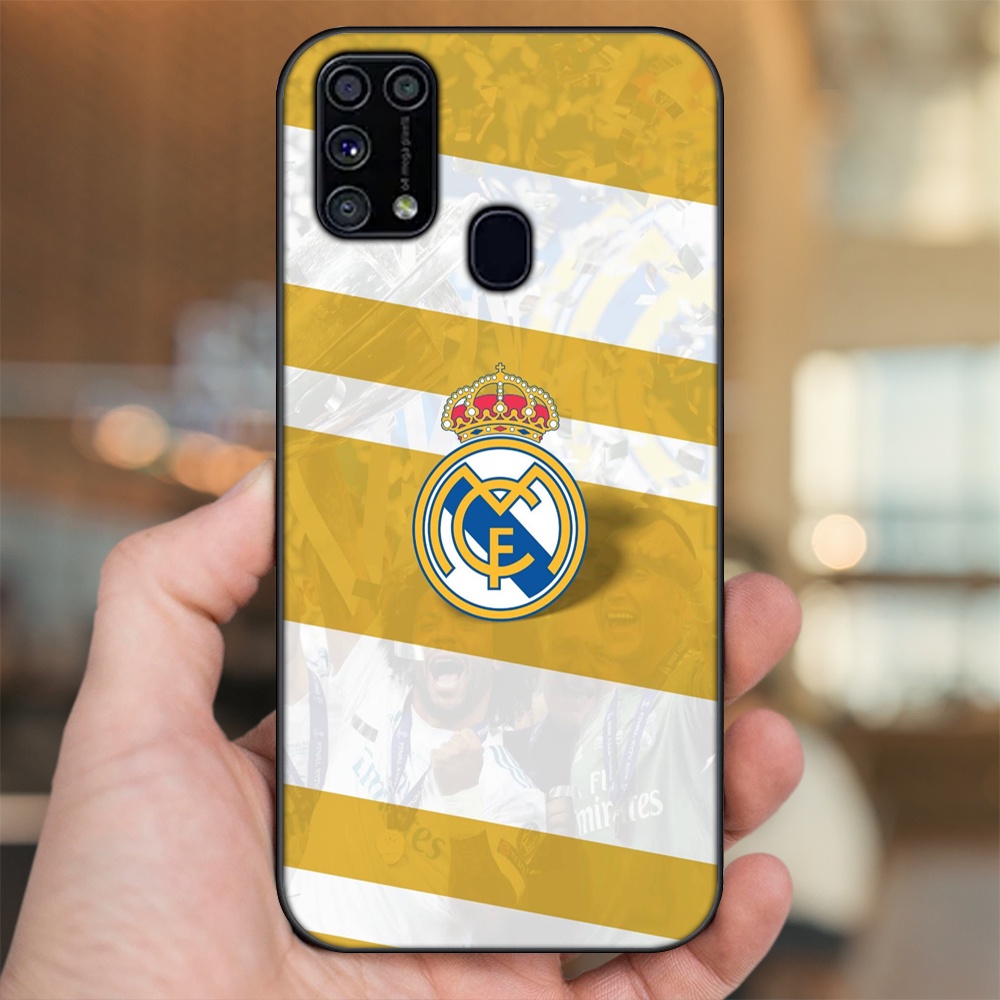 Ốp lưng Samsung M31 viền đen in hình Real Madrid
