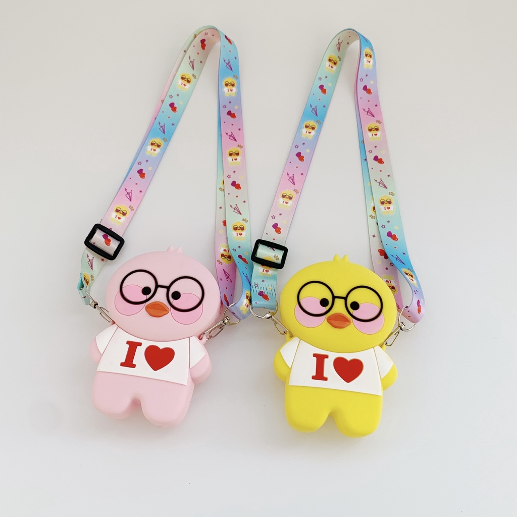 PVN44553 Túi Đeo Chéo Hình Vịt Vàng Bằng Silicone Giá Rẻ