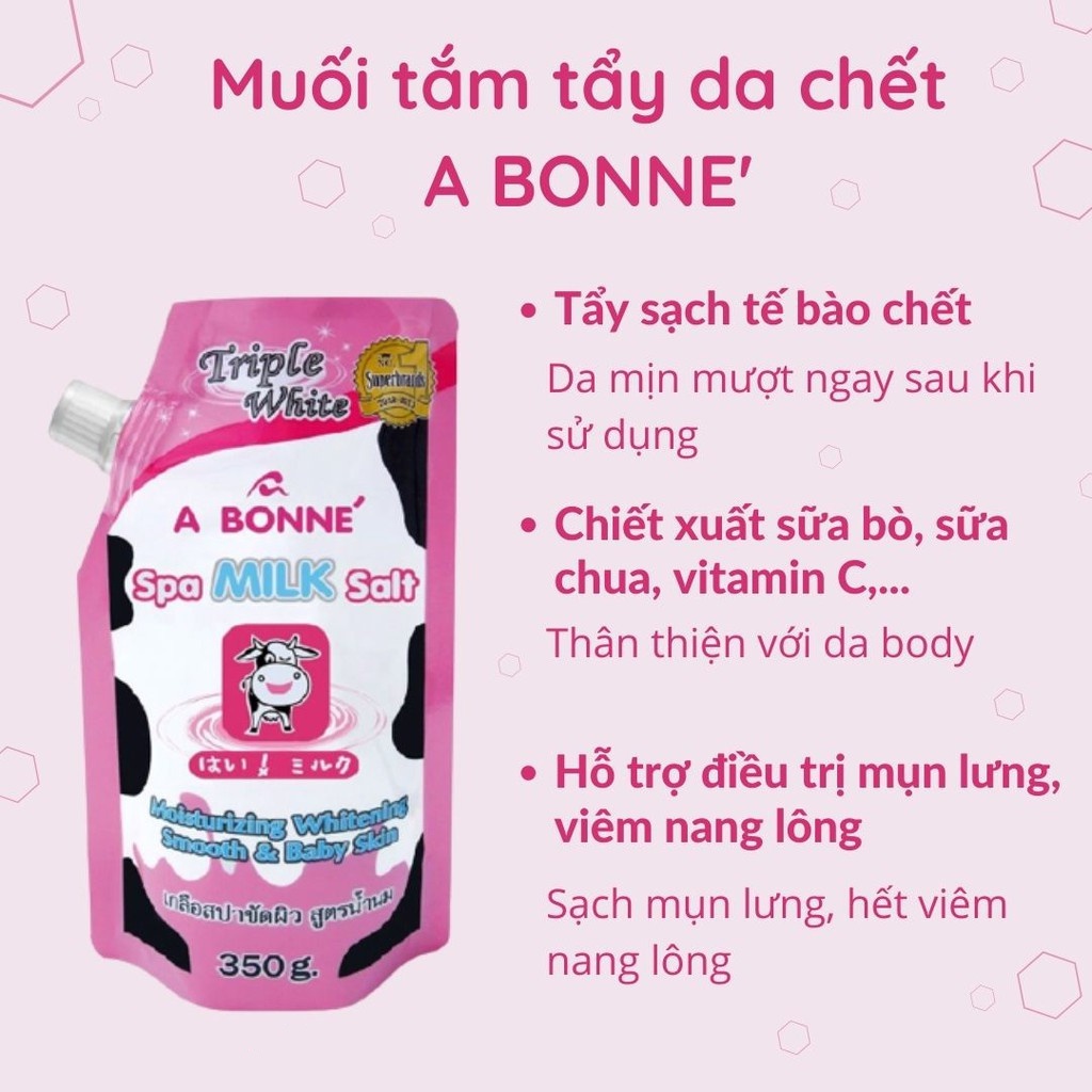 Muối Tắm Tẩy Tế Bào Chết Chiết Xuất Sữa Bò A Bonne Spa Milk Salt