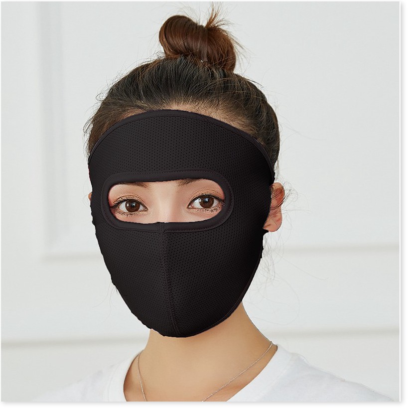 Khẩu trang Ninja 2 lớp vải cotton thông hơi che kín mặt chống nắng chống bụi nam và nữ - Khau trang