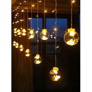 NHÁY LED THẢ MÀNH HÌNH CẦU DÀI 5m THẢ MÀNH 12 DÂY 12 QUẢ CẦU DỄ THƯƠNG