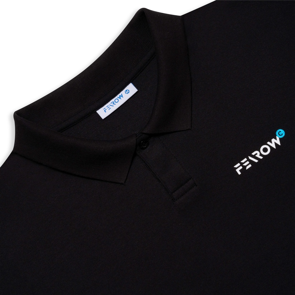 Áo polo nam nữ local brand unisex Fearow Signature / Màu Đen - FW701