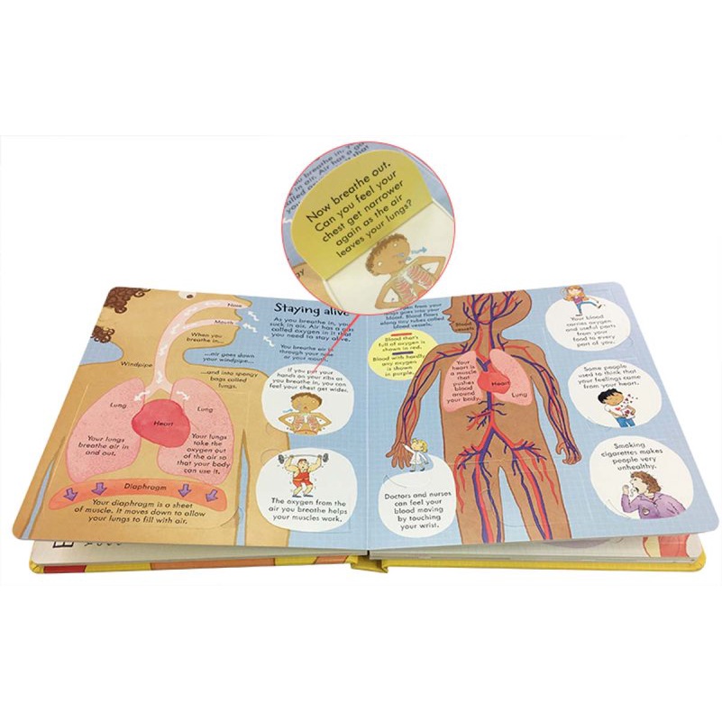 Sách Usborne - Tương tác lật mở Look inside your body