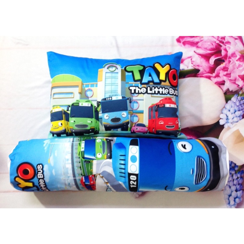 Set gối nằm và gối ôm xe bus Tayo