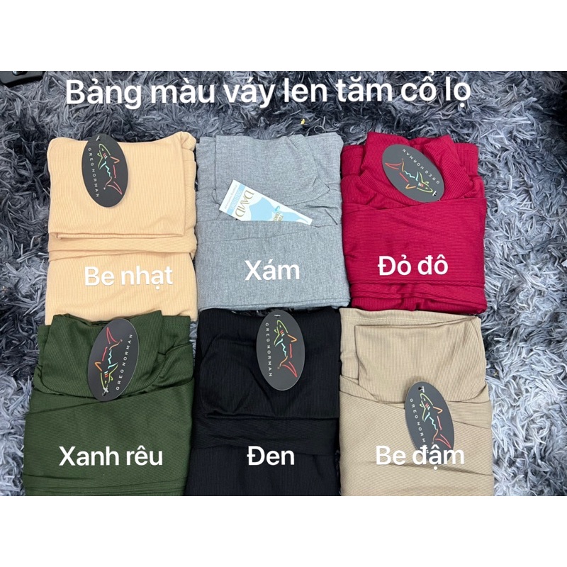 Xả kho váy len cổ lọ dáng dài 1m1