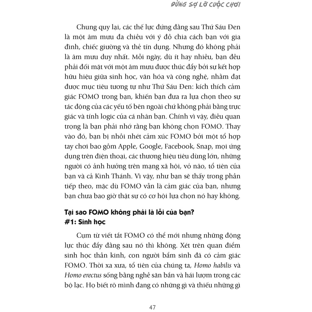 Sách kĩ năng sống - Đừng Sợ Bỏ Lỡ Cuộc Chơi - Fear Of Missing Out