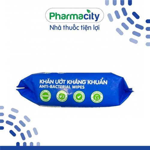 [Mã FMCGMALL -8% đơn 250k] Khăn ướt kháng khuẩn Pharmacity (30 tờ/gói)