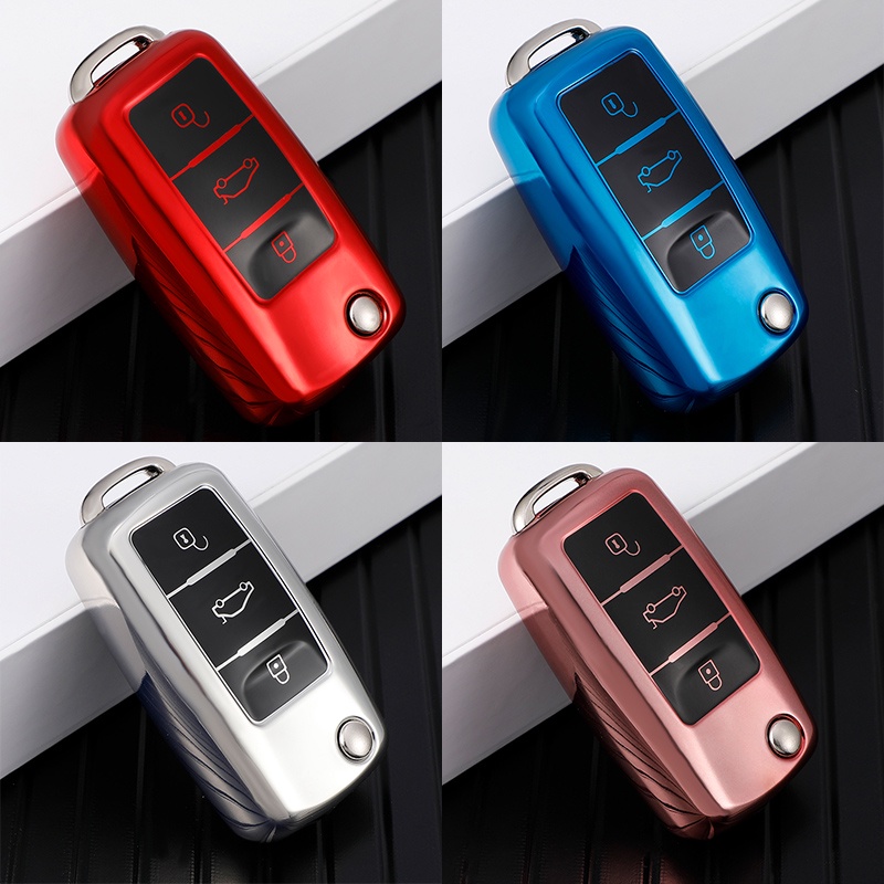 Vỏ TPU Bảo Vệ Chìa Khóa Điều Khiển Từ Xa Cho Xe Hơi Volkswagen VW Polo Tiguan Passat B5 B6 B7 Golf EOS Scirocco Jetta MK6