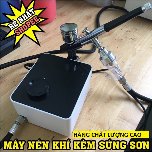 Máy phun màu, phun sơn cao cấp Airbrush mini kèm súng phun sơn HD130