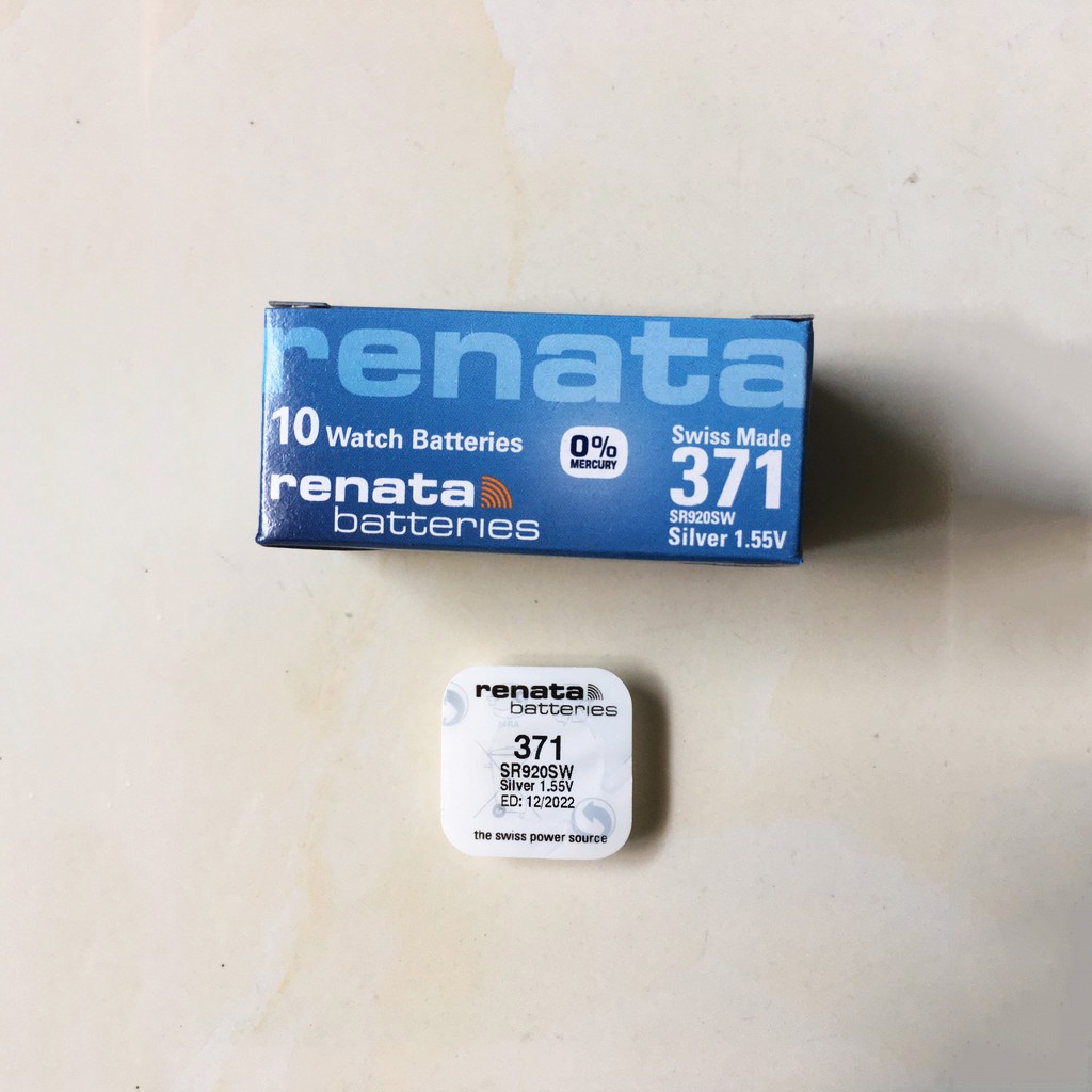 Pin đồng hồ Renata Thụy Sỹ vỉ 1 viên các mã thông dụng 626, 616, 920, 927, 416, 712, 1632,...