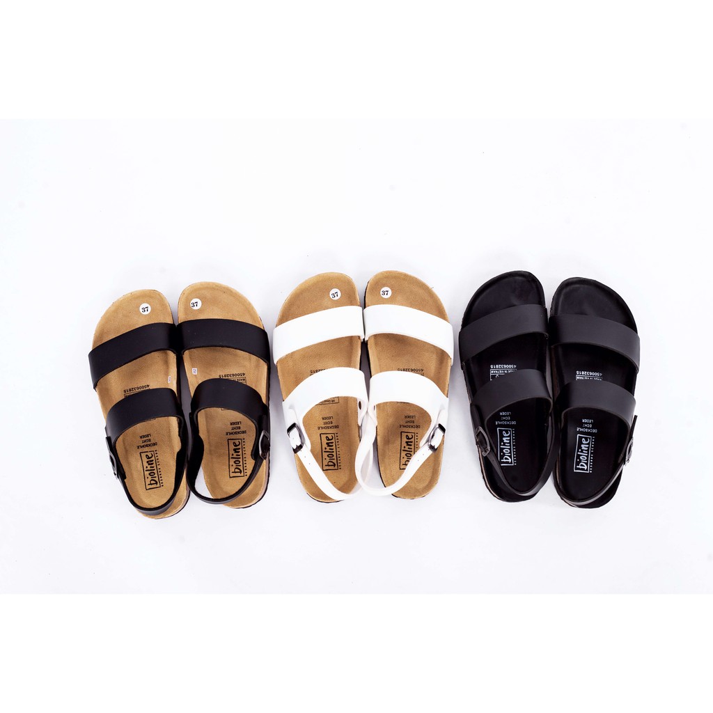 SANDAL UNISEX 2 quai ngang Basic chất liệu da tổng hợp xuất khẩu châu Âu mã PU15