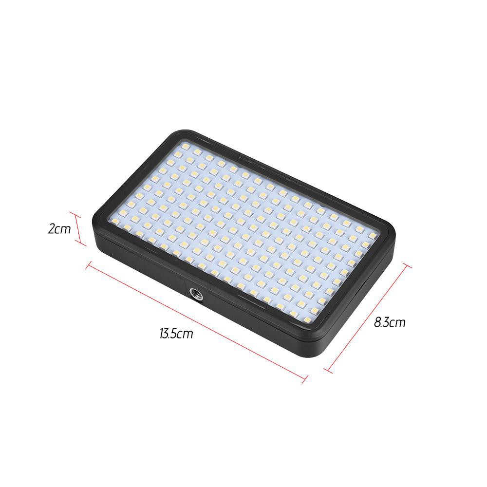 Andoer PAD160 LED Video Light 6000K Dimmable Fill Light Continuous Light Panel 12W CRI90+ with Camera Mount and CT Filte