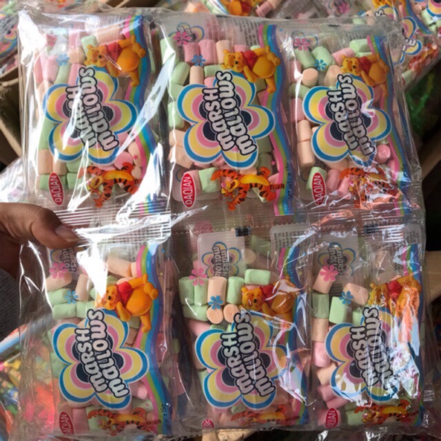 Sỉ bịch kẹo dẻo mashmallow 30 gói, gói nhiều cái SỈ ĐỒ ĂN VẶT TRẺ EM