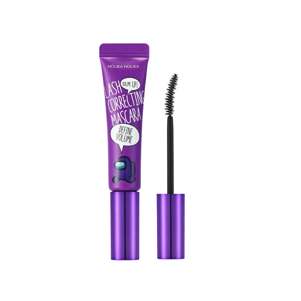 Set 2 chiếc mascara không trôi, làm dày và cong mi kèm tẩy trang chuyên dụng Holika Holika Lash Correcting