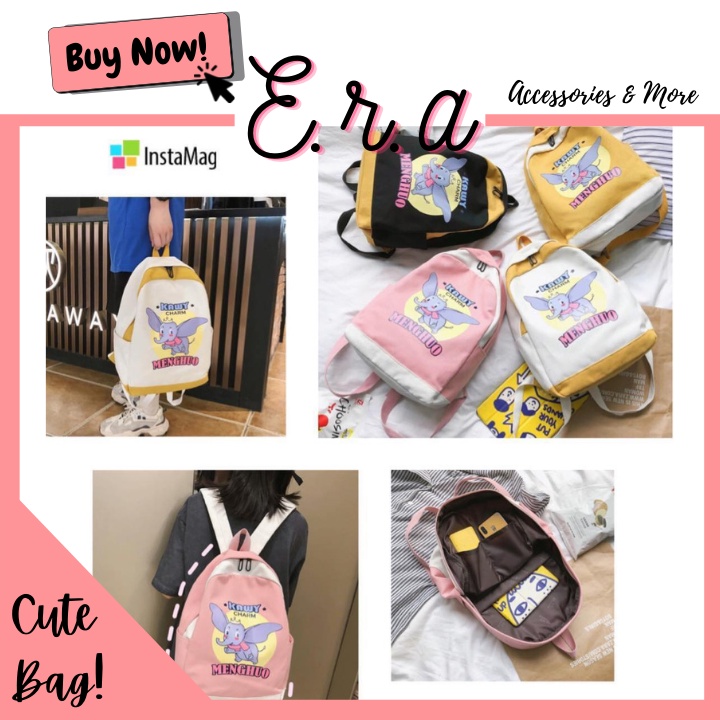 [Ảnh thật] Balo Nam/ Nữ Thời Trang Đi Học, Đi Chơi, Du Lịch ERA SHOP 075236 - Voi Con Đáng Yêu, Tiện Lợi, Rẻ Đẹp