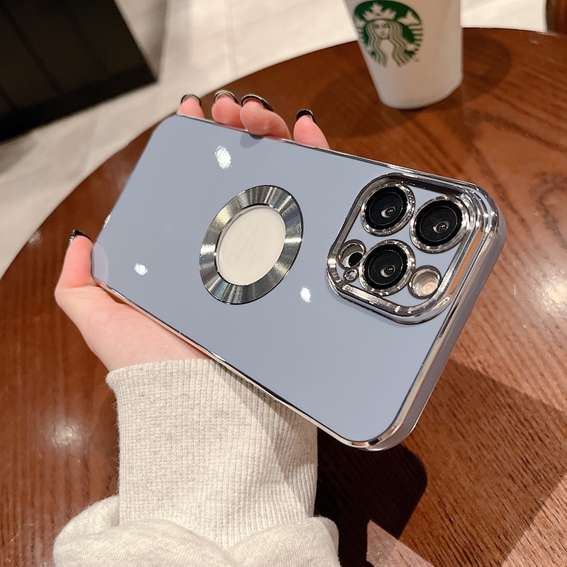 Ốp Điện Thoại Mềm Mạ Điện Màu Trơn Chống Sốc Cho iPhone 13 Pro max 12 Pro max 11 Pro max 7 Plus 8 Plus
