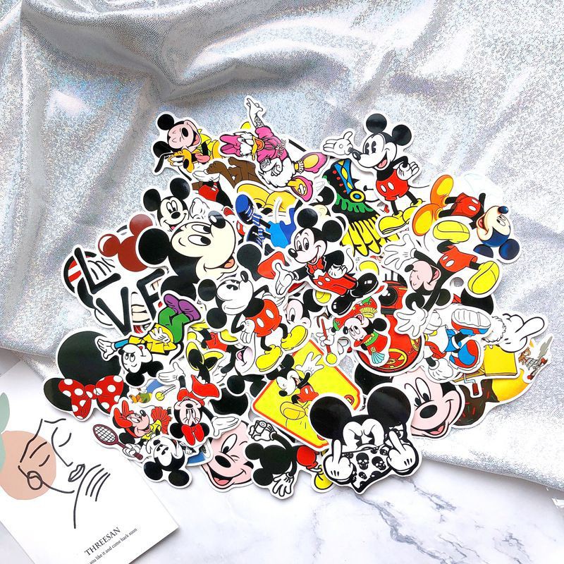 Set 50 Miếng Dán Chống Thấm Nước Hình Chuột Mickey