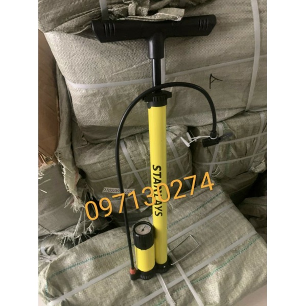 Bơm xe đạp, xe máy, bơm bóng  DONY, STANLEYS (MỸ) có đồng hồ đo áp suất cao
