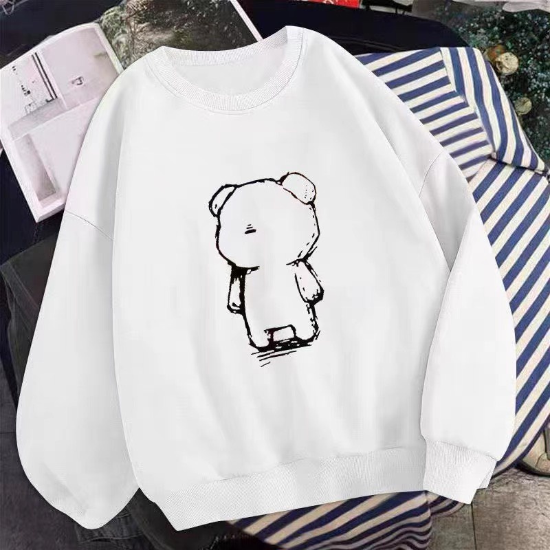 Áo hoodie trắng in nhiều hình đẹp, Áo nỉ Unisex from rộng, Chất nỉ ấm mặc không xù, thiết kế phong cách - MODY