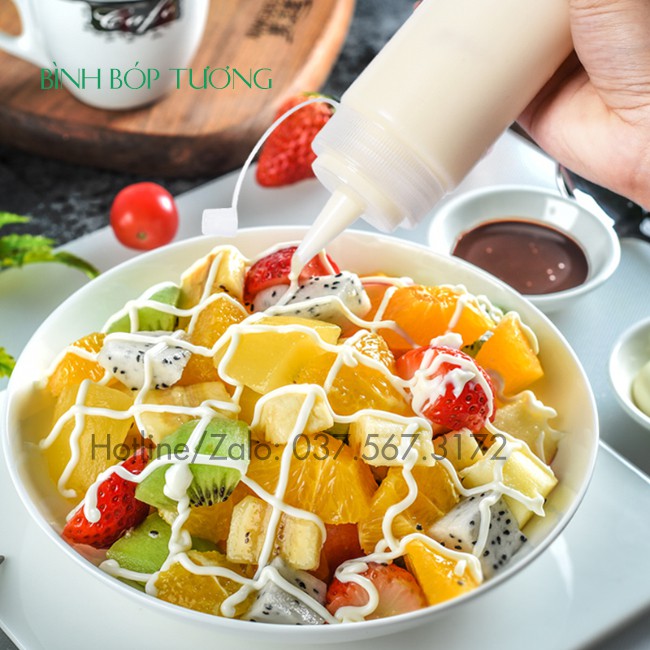 Bình bơm siro 400ml - 600ml - 1000ml Bình bóp tương ớt, tương cà, bóp g Pb511