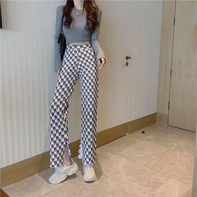 Quần Dài Nữ Lưng Cao Ống Rộng Thời Trang Hàn