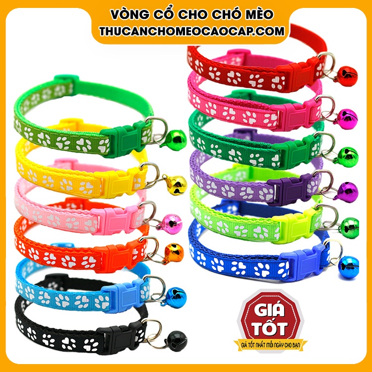 Vòng Đeo Cổ Cho Chó Mèo Có Chuông - Dễ Dàng Điều Chỉnh Kích Thước, Đa Dạng Màu Sắc