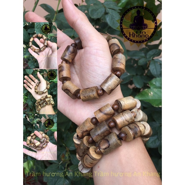 Vòng tay trầm hương tốc bông tự nhiên