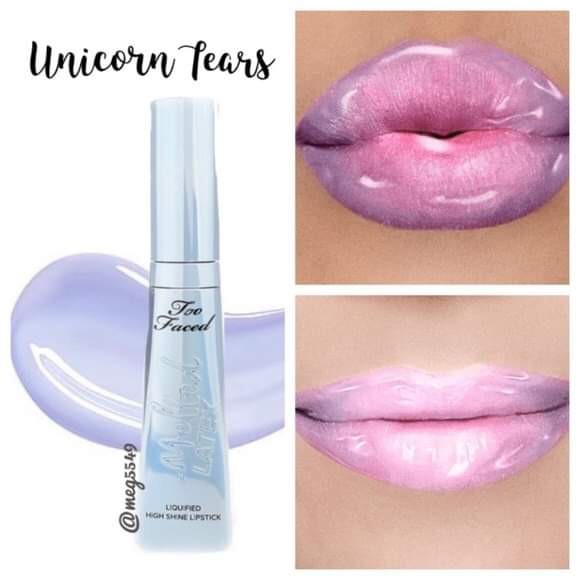 Son bóng Ngọc trai too faced melted latex lquified high shine lipstick unicorn limited edition unbox Mỹ
