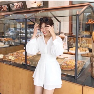SET ÁO SƠ MI CỘT EO KÈM QUẦN SHORT (KÈM VIDEO HÌNH THẬT)