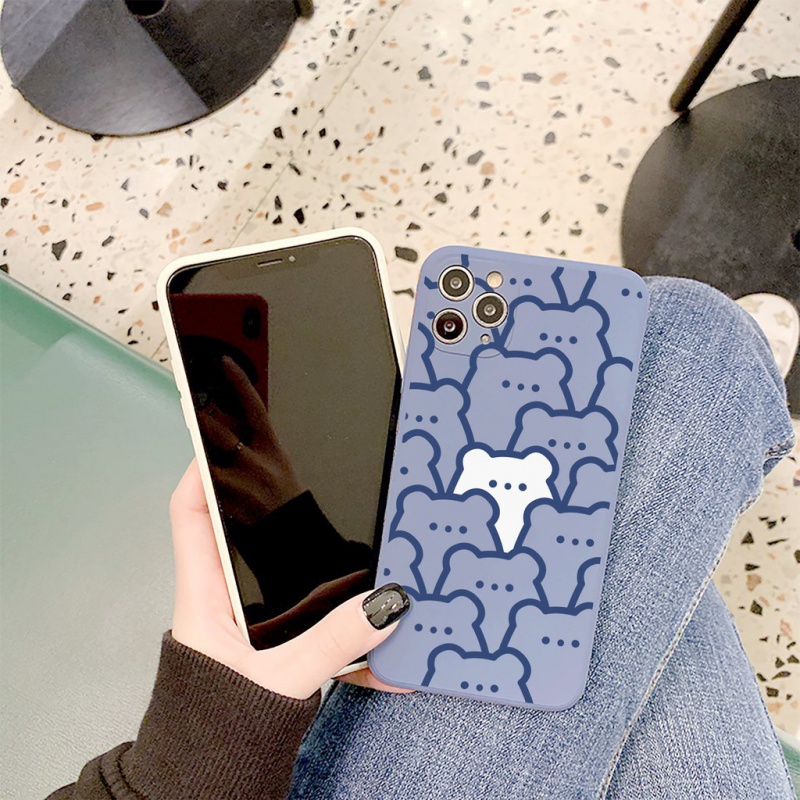 Ốp điện thoại hình gấu thích hợp cho iphone 6 6plus 6s 6splus 7 7plus 8 8plus x xs xr xsmax 11 12 13 promax plus promax