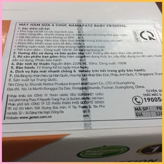 Máy hâm sữa và thức ăn siêu tốc Fatz Baby