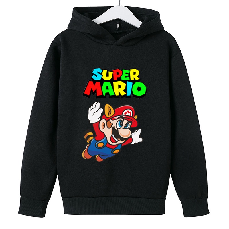 Áo Hoodie In Hình Super Mario Nhiều Màu Sắc Thời Trang Xuân Thu Cho Bé Trai / Gái