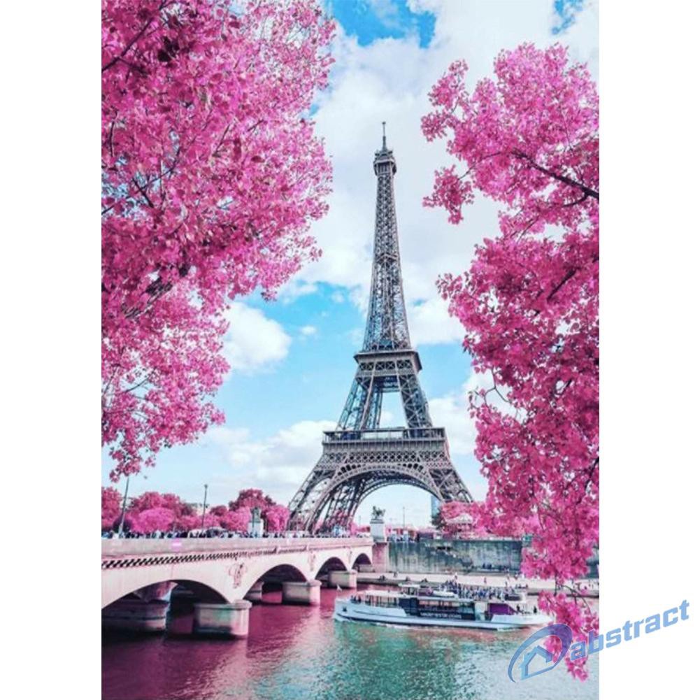 Eiffel Tower Diamond Painting 5D DIY Full Round Drill Mosaic Rhinestone Kit