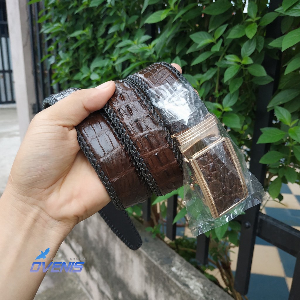 Dây nịt nam da cá sấu.