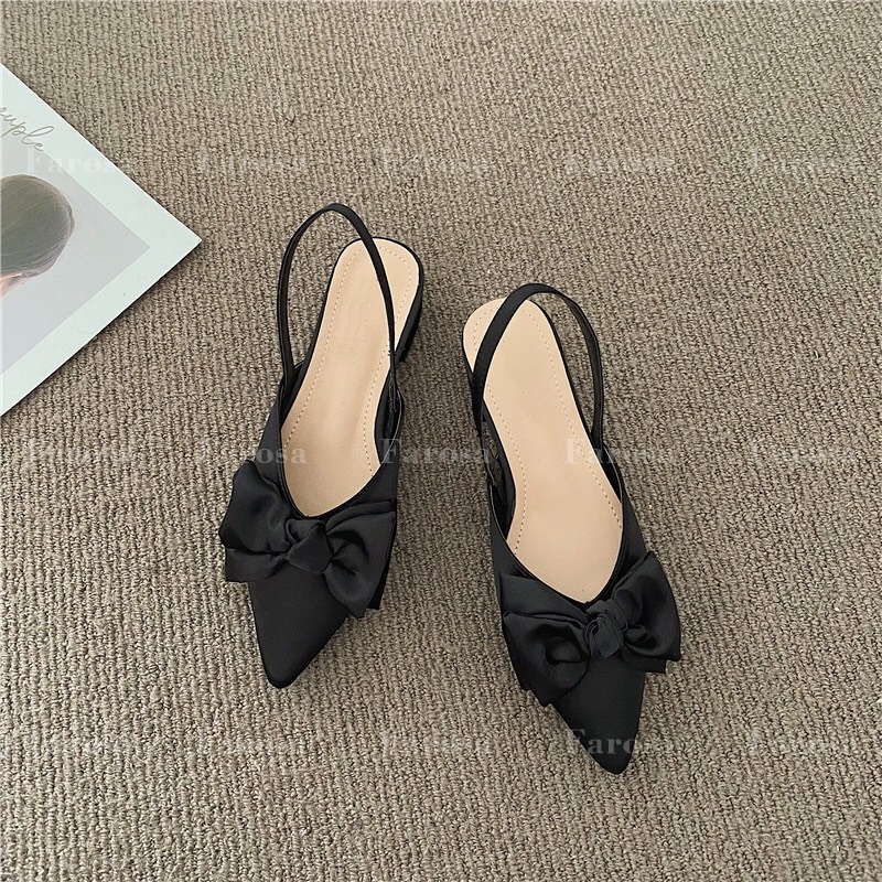 Giày sục nữ chất da nhung êm chân mũi nhọn phối quai hậu cực hót mã S33