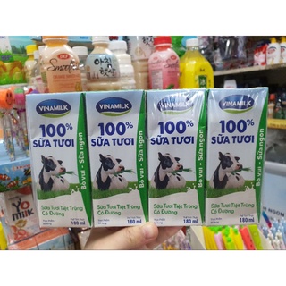 Lốc sữa Vinamilk 100% 180ml