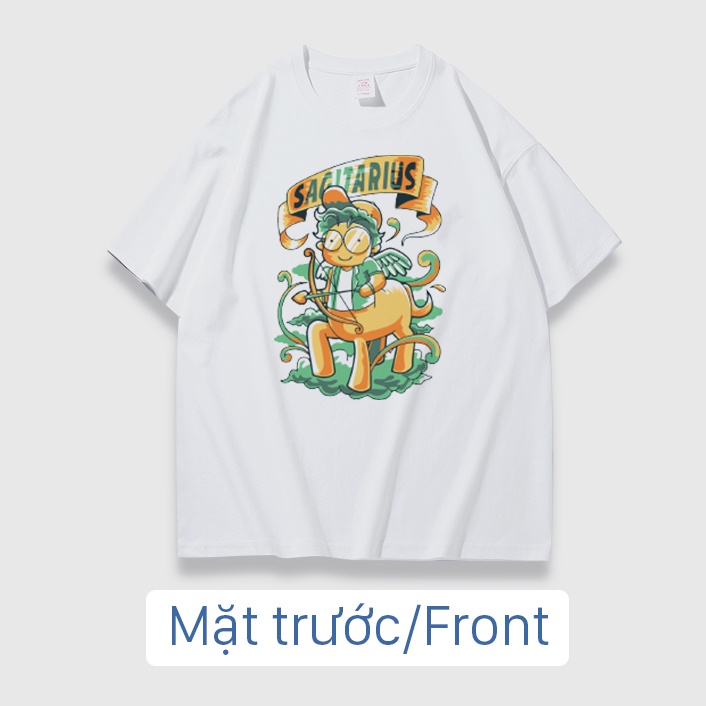 Áo thun nữ tay lỡ freesize phông form rộng Unisex In Hình 12 Cung Hoàng Đạo