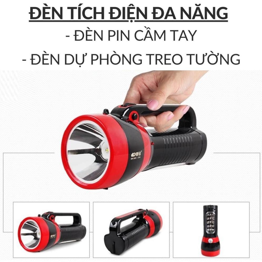 Đèn pin led sạc tích điện kiêm Đèn bàn Đèn ngoài trời dự phòng mất điện KM2626 / KM2651,loại pin trâu dễ sử dụng