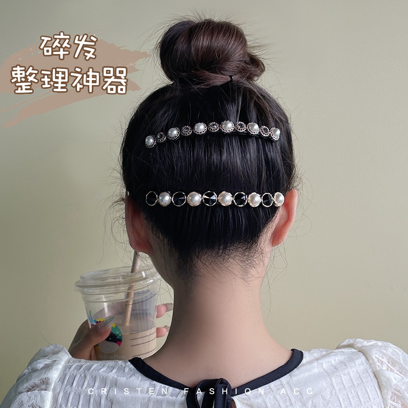 Lược Cài Tóc Mái Ngang Đính Ngọc Trai Nhân Tạo Thời Trang